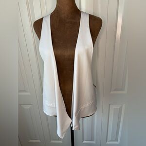 Naked Zebra Elegant White Drapey Vest - NWOT